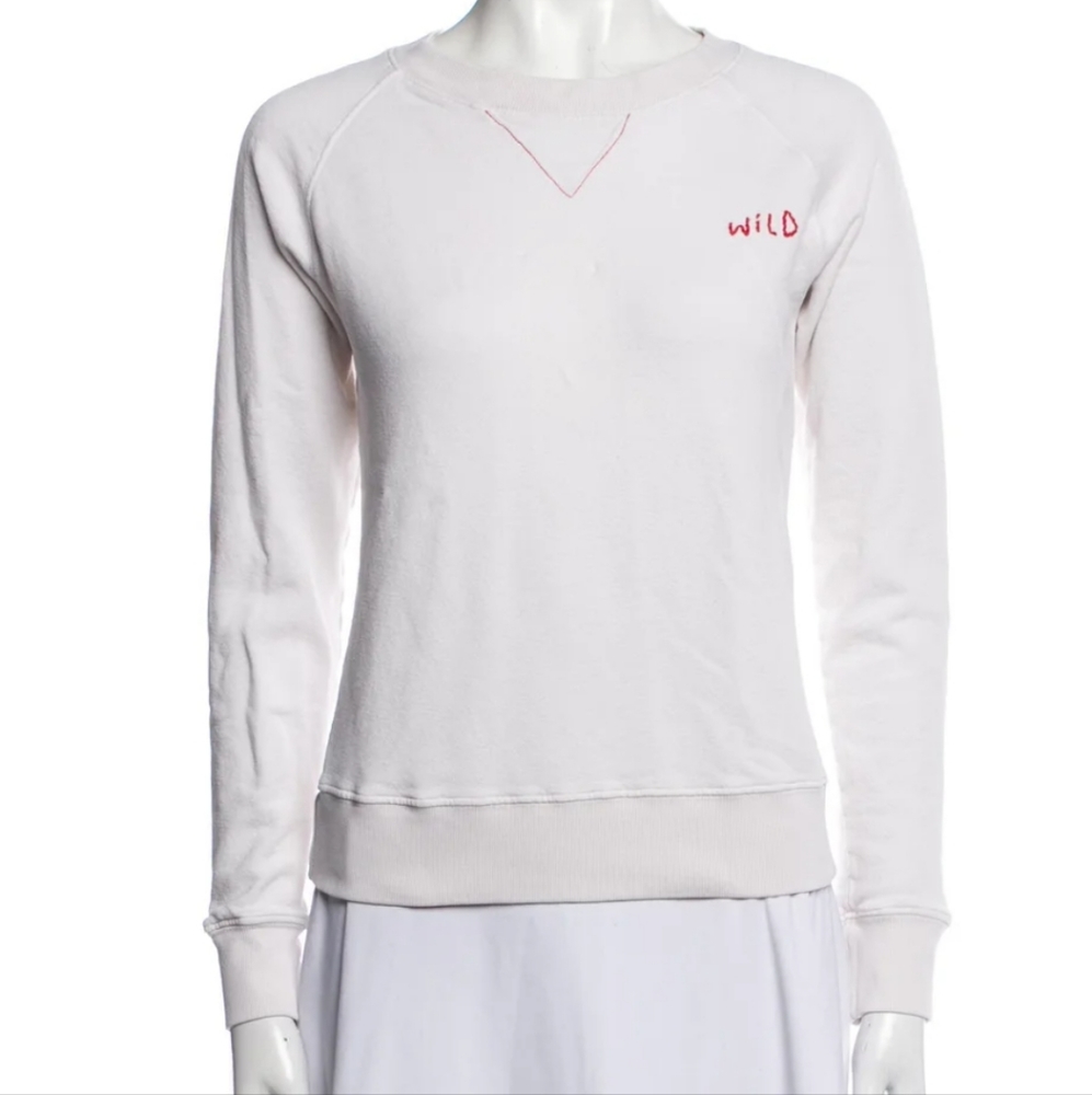 MOTHER | Wild red embroidered sweatshirt Woman’s lounge comfy casual neutral
